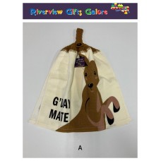 Crochet Top Hand Towel / Tea Towel - G'Day Mate Crochet Top Hand Towel / Tea Towel - G'Day Mate